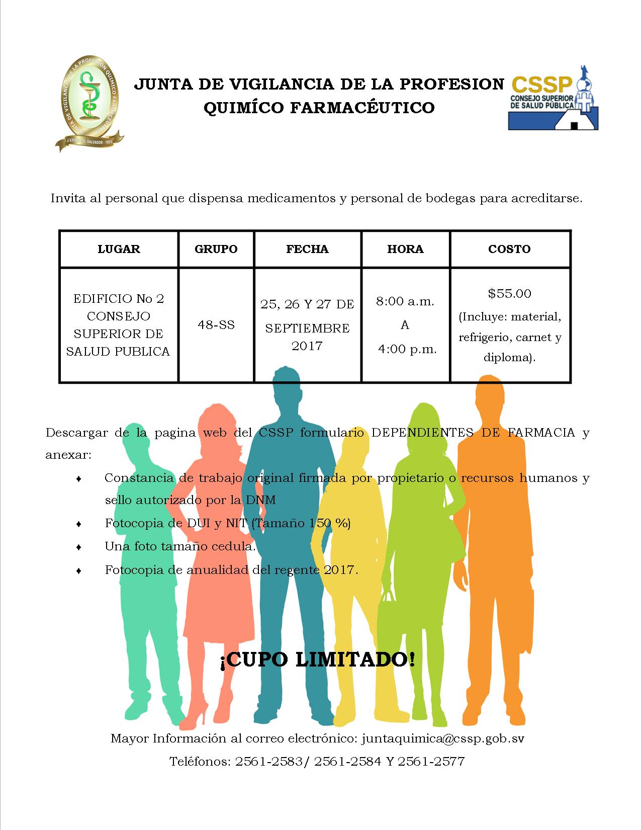 Fechas de reacreditación para Septiembre